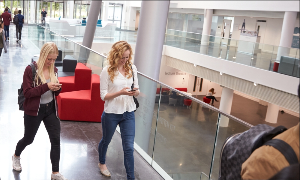 工业粉色应用黄色软件营造舒适的办公室和学校室内环境