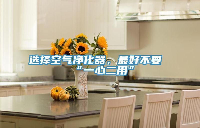选择空气净化器，最好不要“一心二用”