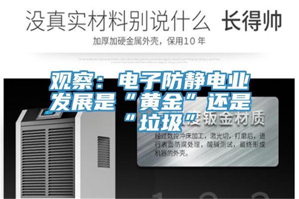 观察：电子防静电业发展是“黄金”还是“垃圾”