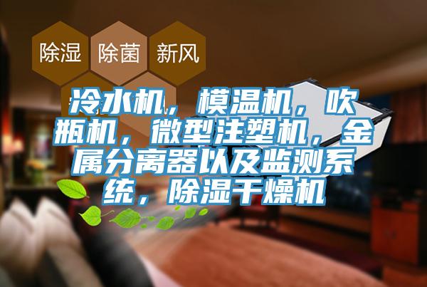 冷水机，模温机，吹瓶机，微型注塑机，金属分离器以及监测系统，除湿干燥机