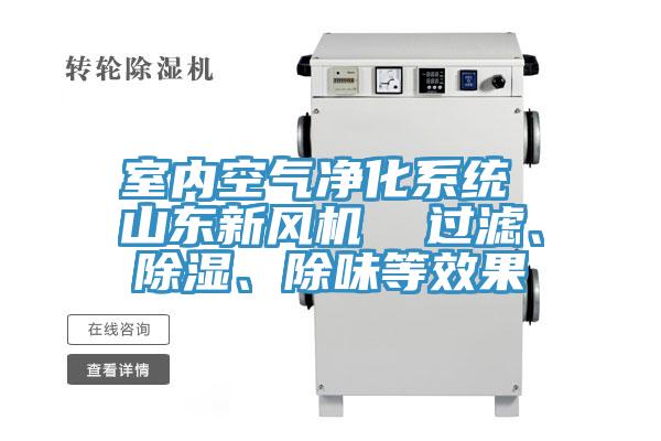 室内空气净化系统 山东新风机  过滤、除湿、除味等效果