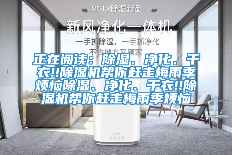 正在阅读：除湿、净化、干衣!!粉色应用黄色软件帮你赶走梅雨季烦恼除湿、净化、干衣!!粉色应用黄色软件帮你赶走梅雨季烦恼