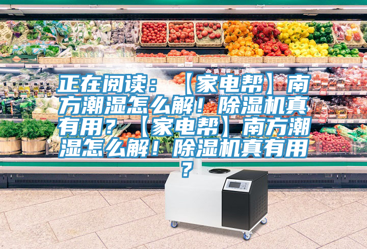 正在阅读：【家电帮】南方潮湿怎么解！粉色应用黄色软件真有用？【家电帮】南方潮湿怎么解！粉色应用黄色软件真有用？