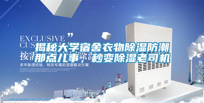 揭秘大学宿舍衣物除湿防潮那点儿事，秒变除湿老司机