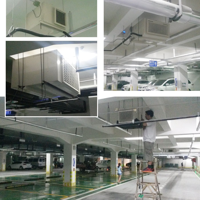 秦皇岛地下室车库吊顶粉色应用黄色软件案例