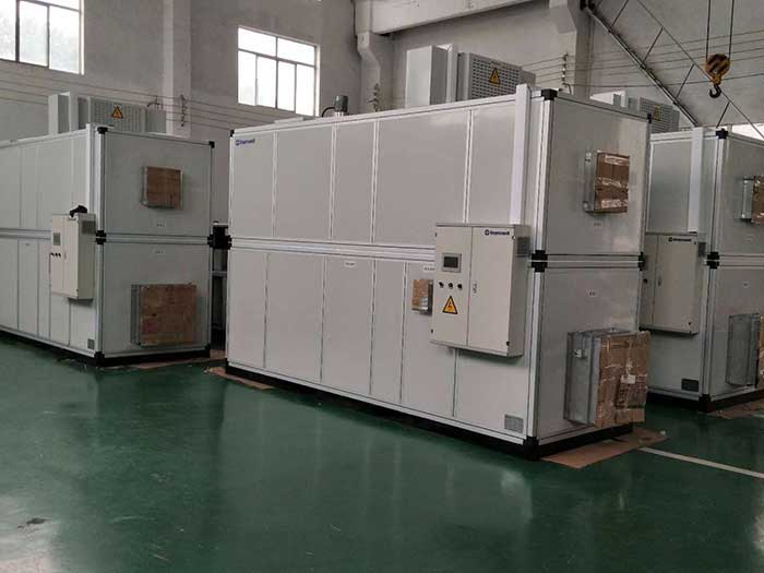 济南铭威化工锂电池钴酸锂零下40℃露点，三台全新风转轮粉色应用黄色软件组